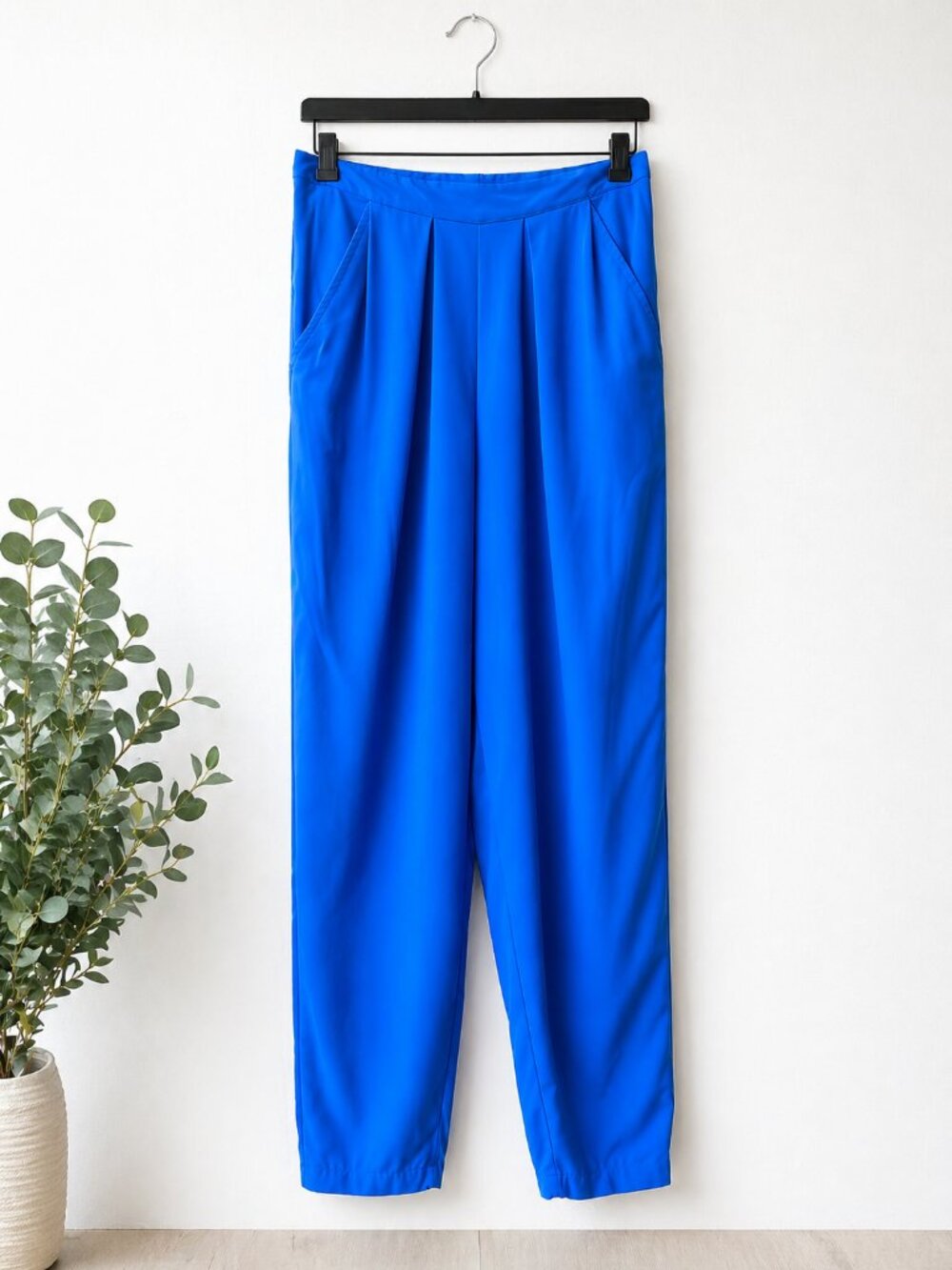 Bel Kazan Pleated Tapered Trousers High Waist Minimalist Pants XS